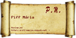 Piff Mária névjegykártya